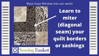 Mitered Corners Quilt Border Demo  Learn to miter the corners of your sashing and quilt borders [upl. by Bellda329]