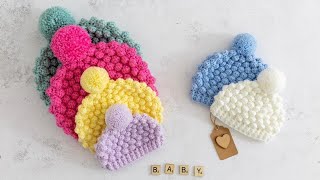 🤗 CUTE Crochet Baby Hat Pattern Modern Design for Baby 💝 [upl. by Fahland]