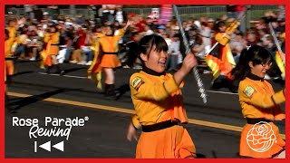 123rd Rose Parade  Kyoto Tachibana High School Green Band  Rose Parade Rewind [upl. by Intruoc]