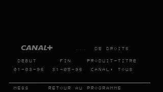 Droits Canal Décodeur Syster 1996 [upl. by Goodard]