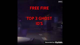 Free fire top most ghost UIDS freefire shorts shortfeed  Modern gaming [upl. by Auqenahc213]