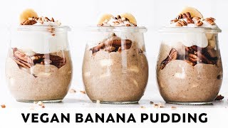 Creamy Vegan Banana Pudding  paleo  datesweetened [upl. by Neliak714]