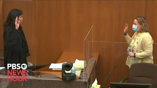 WATCH Former police officer Kim Potter testifies in own defense for killing of Duante Wright [upl. by Nadual665]