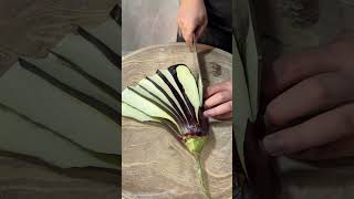 Amazing Eggplant Cutting Tricks vegetableart viralvideo eggplant [upl. by Ardnuasal]