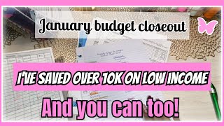 January Budget Review  I reached 10000 In Savings On A Low Income amp You can Too [upl. by Coad]