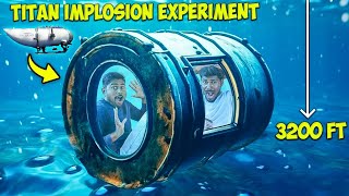 Titan Implosion Experiment  Pressure Crushed 200ltr Steel Drum [upl. by Oynotna810]