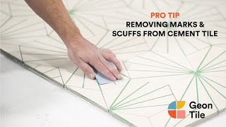 Pro Tip How To Remove Marks and Scuffs From Cement Tile [upl. by Ahsik]