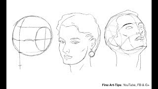 How to Draw the Head from Any Angle  Loomis Method [upl. by Orpah302]