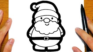 COME DISEGNARE BABBO NATALE PER NATALE  Disegni facili ed educativi [upl. by Ordnasela]