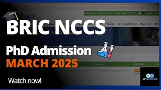 NCCS PhD Program March 2025 [upl. by Adiela]