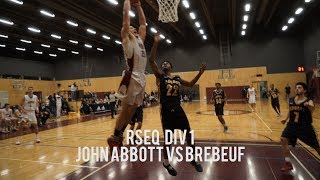 John Abbott vs College JeandeBrebeuf  RSEQ Div 1  Full Game Highlight  January 26 2018 [upl. by Mickey]