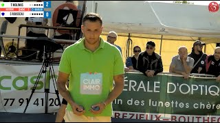 Huitième T MOLINAS vs S ROUSSEAU  Supranational à pétanque dAndrézieuxBouthéon 2022 [upl. by Euginimod577]