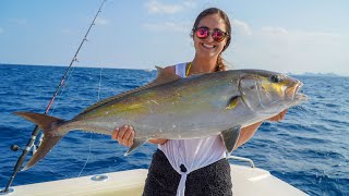 GIANT AMBERJACK CATCH Clean and COOK Wreck Fishing off Florida Coast [upl. by Azer]