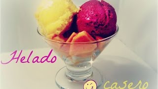 Como hacer Helado Casero con Tres ingredientes super facil de Mora y Maracuya [upl. by Iosep]