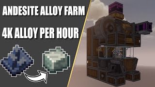 Super Compact Automated Andesite Alloy Farm  Minecraft Create Mod Schematic Download [upl. by Miarhpe393]