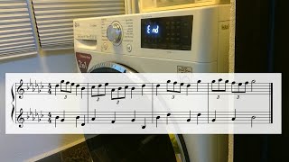 Music Box ♫♪ LG Washing Machine Cycle End Song  Easy Piano Score [upl. by Cuyler625]