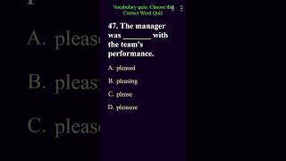 Vocabulary Quiz part16 Choose the Correct Word english quiz grammar TFE [upl. by Esenahs]