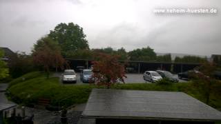 Heftiges Gewitter über ArnsbergBergheim mit Hagel 09052014 [upl. by Leuqar]