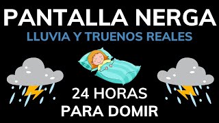 Lluvia y Truenos Para Dormir🔴 SONIDO DE TORMENTA 🌩 Pantalla Negra [upl. by Adnoluy]