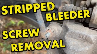 Stripped Bleeder Screw Replacement [upl. by Nalra857]