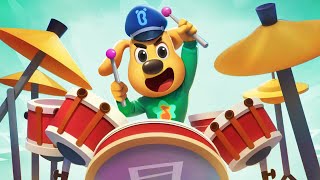 Aku Ingin Menjadi Drummer🥁  Animasi Lucu  Kepala Polisi Labrador  BabyBus Bahasa Indonesia [upl. by Assenad]