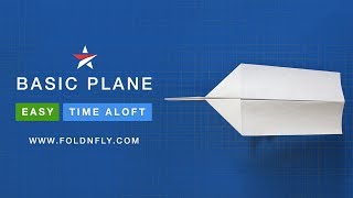 ✈ The Basic Paper Airplane  Easy Folding Instructions for Kids  Fold N Fly [upl. by Enehpets430]