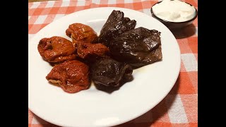 Kuru dolma severler buraya 💯 etli kuru patlıcan ve biber dolması tarifi 👌 [upl. by Haerle]