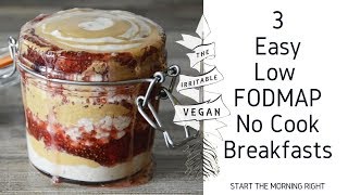 3 Easy Low FODMAP No Cook Breakfasts [upl. by Yemarej]