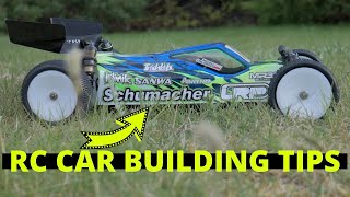 RC CAR BUILDING TIPS amp TRICKS  SCHUMACHER COUGAR LAYDOWN [upl. by Ateekal]