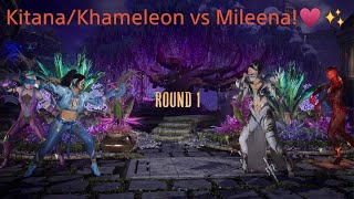 Mortal Kombat 1 KitanaKhameleon vs Mileena [upl. by Idnac]