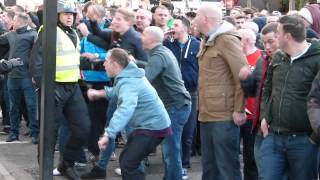 Sunderland fans leaving St James Park Newcastle 2014 [upl. by Benkley]