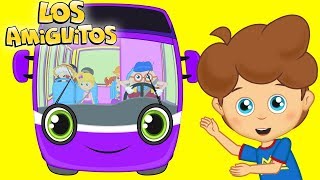 Las Ruedas del Autobús  Diez Autobuses  Cancion Infantil  Los Amiguitos [upl. by Andeee]