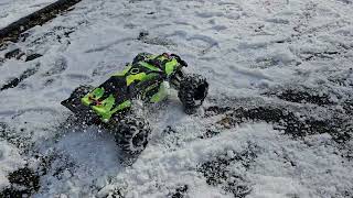 Rc Car Overmax X Monster 118 on snow [upl. by Bristow]