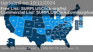 Surplus Funds List Realtime Updates on 10112024  Mortgage Overage [upl. by Halyhs]