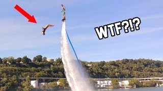 FIRST EVER DOUBLE BACKFLIP OFF HOVERBOARD Flyboard [upl. by Reedy]