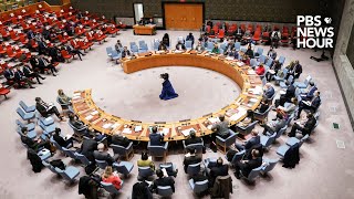 WATCH LIVE UN Security Council members hold press conference after Russia invades Ukraine [upl. by Arney]