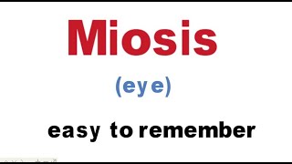 miosis easy to remember [upl. by Oiramaj]