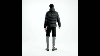 MONTERRAIN Everest 40 Padded Down Puffer Jacket Hooded Shiny Jet Black Men  FootAsylum [upl. by Queridas]