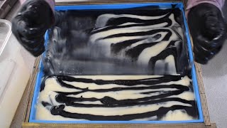 Charcoal Mint Cold Process Soap Making [upl. by Ephram262]