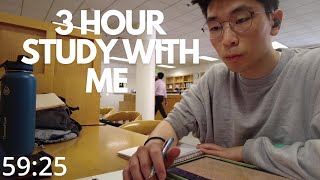 Study With Me  3Hour Study Session  60Minute Pomodoro Time Focus [upl. by Shoshanna]