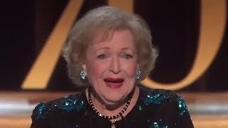 Betty White Receives STANDING Ovation During 2018 Emmys Speech [upl. by Annaiuq]