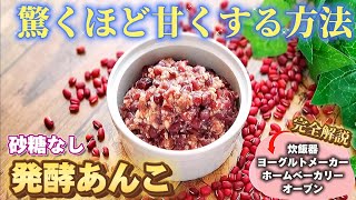 【保存版】○○で絶対甘くなる発酵あんこの作り方！失敗しないコツ＆4種の調理器具ごとの作り方まで徹底解説 [upl. by Catton680]