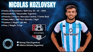 Nicolas Kozlovsky 2  Marcador Central  Center Back  2024 [upl. by Anibla]