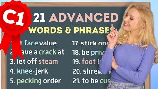 21 Advanced Phrases C1 to Build Your Vocabulary  Advanced English [upl. by Norrabal]