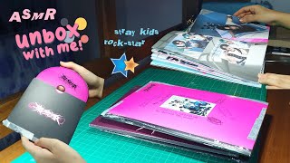 asmr unboxing stray kids rockstar albums 🎸  limited rock amp roll ver [upl. by Nillok]