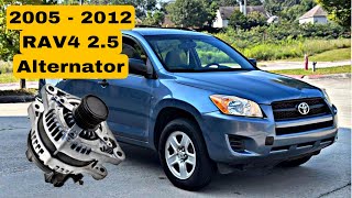 2005  2012 Toyota RAV4 25L ALTERNATOR REPLACEMENT EASY [upl. by Theron]