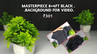 Masterpiece 8×4FT Black Background for video  Black Backdrop Cloth Under 301 Unboxing and Review [upl. by Lotsirb]