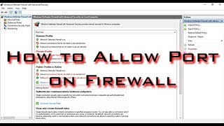 How to allow port on Firewall Windows 10 [upl. by Sunday]