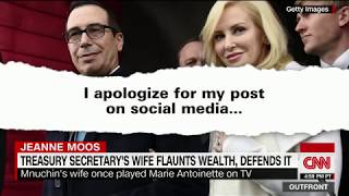 Treasury secretarys wife apologizes for rant [upl. by Ellett188]