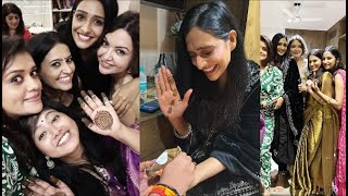 Bhagya Lakshmi Actress Aishwarya Khare amp Others Mehndi as they gears up for Karwa Chauth l In Photos [upl. by Sonnnie]